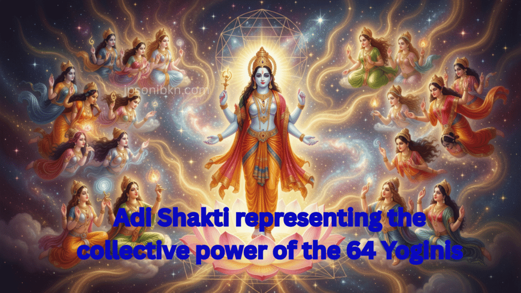 Adi Shakti representing the collective power of the 64 Yoginis