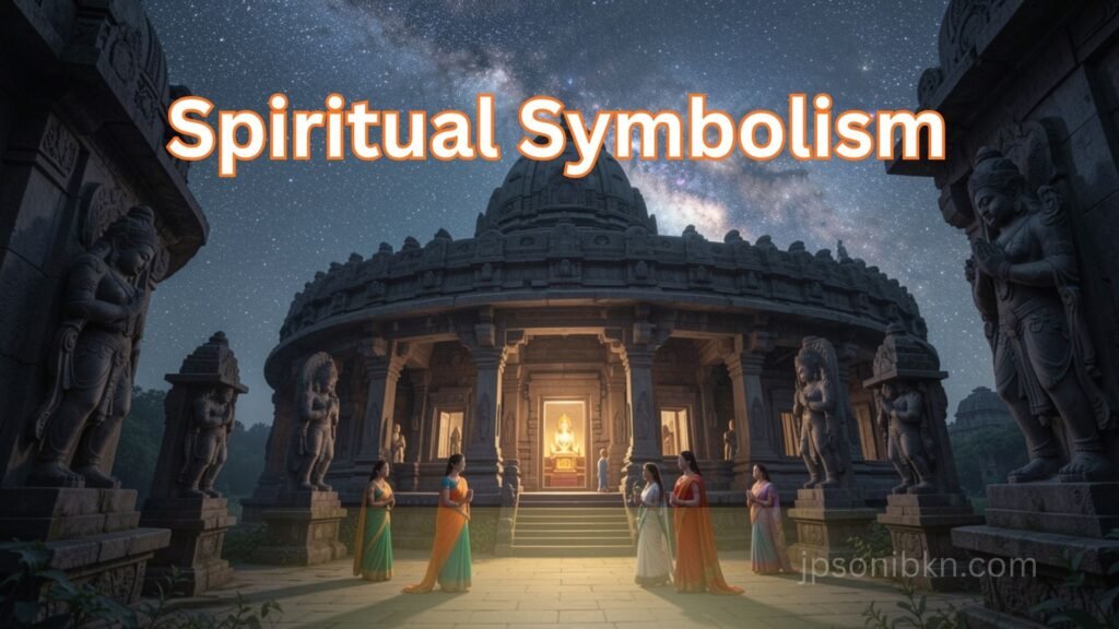 piritual symbolism of the open sky above a Yogini temple